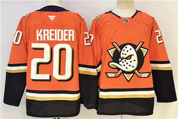 Men's Anaheim Ducks 20 Chris Kreider Orange 2026 Home Stitched Hockey Jersey Men's Anaheim Ducks 20 Chris Kreider Orange 2026 Home Stitched Hockey Jersey