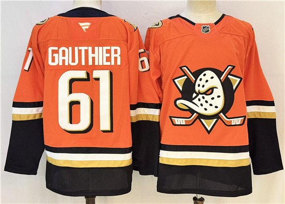 Men's Anaheim Ducks 61 Cutter Gauthier Orange 2026 Home Stitched Hockey Jersey Men's Anaheim Ducks 61 Cutter Gauthier Orange 2026 Home Stitched Hockey Jersey