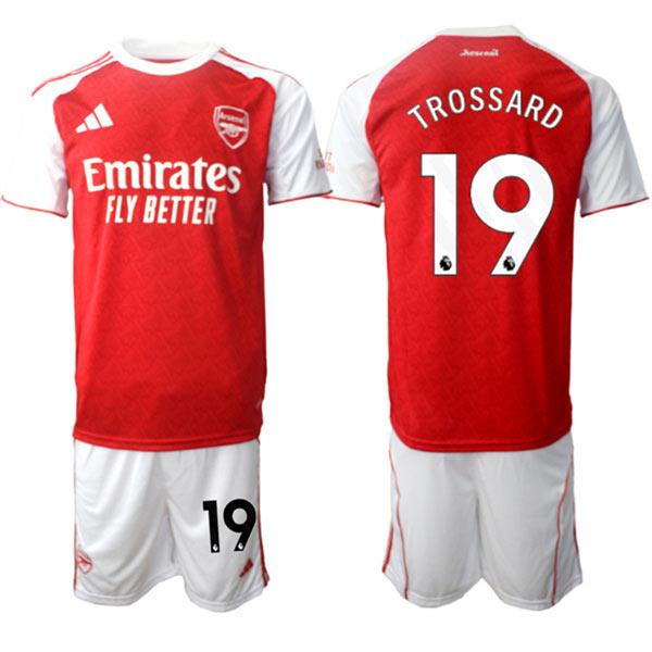 Men's Arsenal F.C 19 Leandro Trossard 2026 Red Home Soccer Jersey Suit