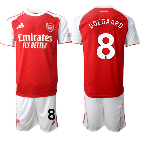 Men's Arsenal F.C 8 Martin degaard 2026 Red Home Soccer Jersey Suit