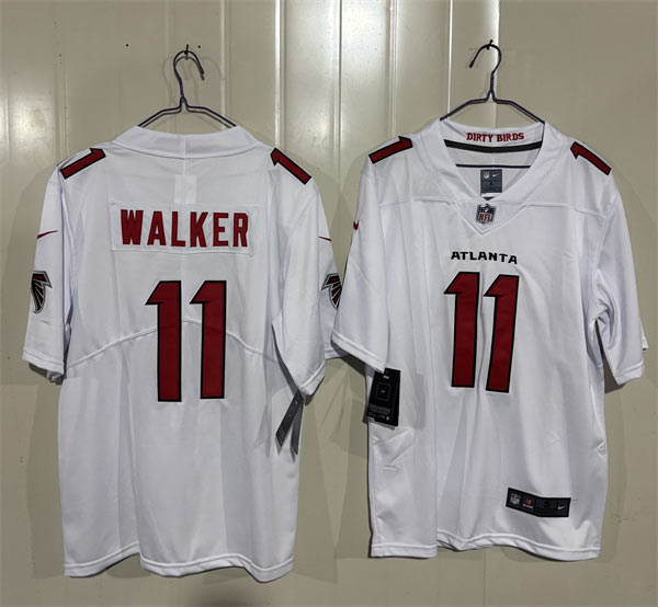Men's Atlanta Falcons 11 Jalon Walker White 2026 New Vapor Untouchable Limited Football Stitched Jersey Men's Atlanta Falcons 11 Jalon Walker White 2026 New Vapor Untouchable Limited Football Stitched Jersey