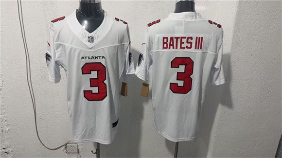 Men's Atlanta Falcons 3 Jessie Bates III White 2026 New F U S E Vapor Untouchable Limited Football Stitched Jersey Men's Atlanta Falcons 3 Jessie Bates III White 2026 New F U S E Vapor Untouchable Limited Football Stitched Jersey