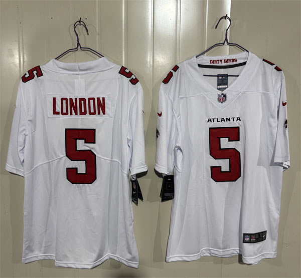 Men's Atlanta Falcons 5 Drake London White 2026 New Vapor Untouchable Limited Football Stitched Jersey Men's Atlanta Falcons 5 Drake London White 2026 New Vapor Untouchable Limited Football Stitched Jersey