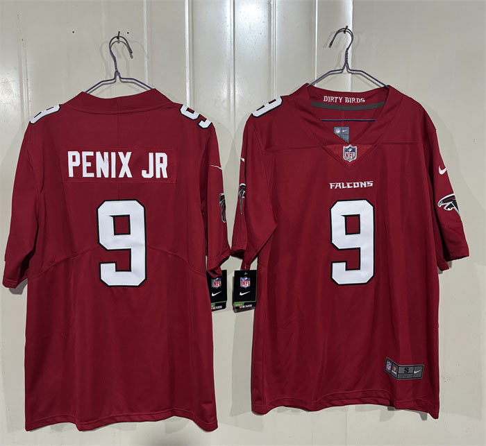 Men's Atlanta Falcons 9 Michael Penix Jr. Red 2026 New Vapor Untouchable Limited Stitched Football Jersey