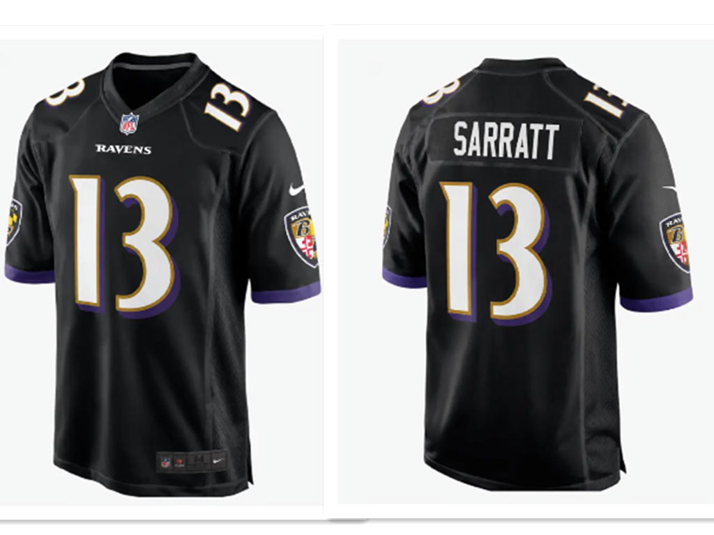 Men's Baltimore Ravens 13 Elijah Sarratt Black Alternate Stitched NFL Nike Game Jersey