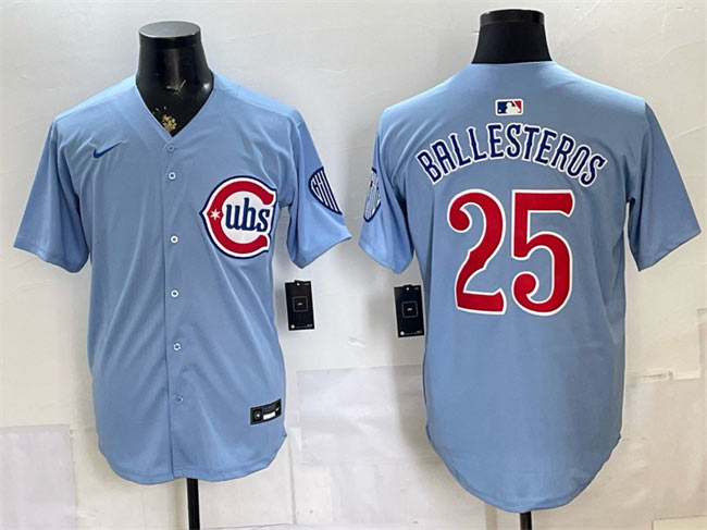Men's Chicago Cubs 25 Moisés Ballesteros Blue 2026 2nd Alternate Limited Stitched Baseball Jersey