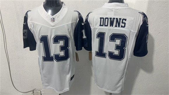 Men's Dallas Cowboys 13 Caleb Downs White 2026 F U S E Vapor Untouchable Limited Football Stitched Jersey Men's Dallas Cowboys 13 Caleb Downs White 2026 F U S E Vapor Untouchable Limited Football Stitched Jersey