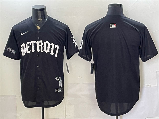 Men's Detroit Tigers Blank 2026 Black 'Motor Gothic Edition' Vapor Premier Limited Stitched Baseball Jersey