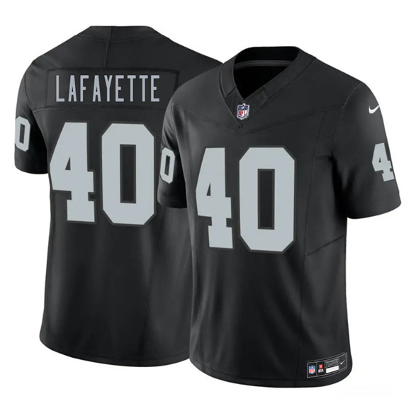 Men's Las Vegas Raiders 40 Devin Lafayette Black 2026 Draft F.U.S.E. Vapor Untouchable Limited Football Stitched Jersey