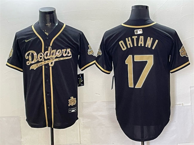 Men's Los Angeles Dodgers 17 Shohei Ohtani Black 2026 Armed Forces Day Stitched Baseball Jersey
