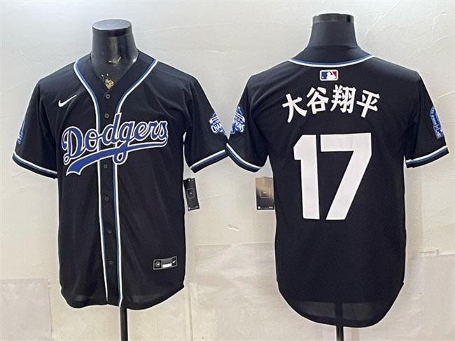 Men's Los Angeles Dodgers 17 大谷翔平 B2B Champs 2026 Black Out Style Vapor Limited Stitched Baseball Jersey