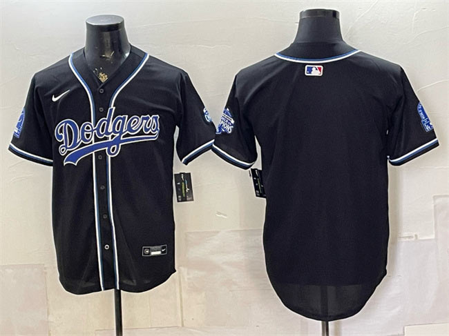 Men's Los Angeles Dodgers Blank B2B Champs 2026 Black Out Style Vapor Limited Stitched Baseball Jersey