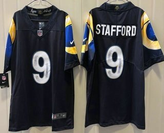 Men's Los Angeles Rams 9 Matthew Stafford Limited Navy Rivalries Vapor Jersey
