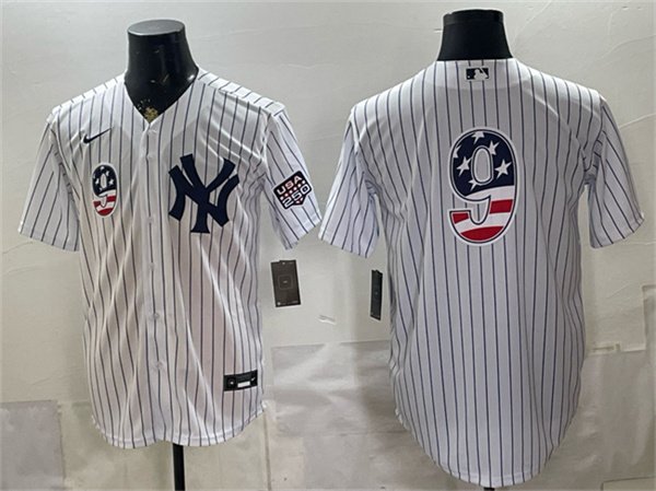 Men's New York Yankees 9 Roger Maris White 2026 USA 250 Fourth of July Home Stadium Stitched Baseball Jersey