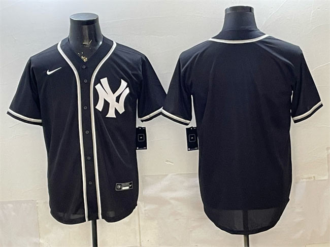 Men's New York Yankees Blank 2026 Fashion Replica Black Out Stitched Baseball Jersey