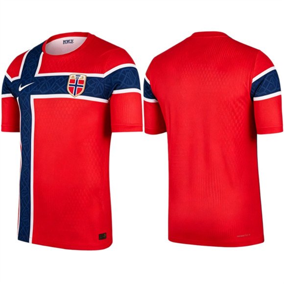Men's Norway Custom 2026 World Cup Red Home Soccer Jersey Men's Norway Custom 2026 World Cup Red Home Soccer Jersey