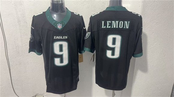 Men's Philadelphia Eagles 9 Makai Lemon Black 2026 F U S E Draft Vapor Untouchable Limited Football Stitched Jersey