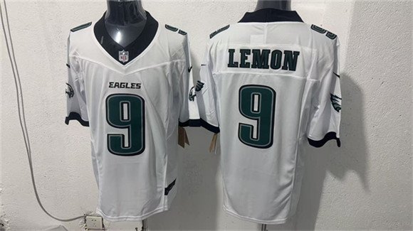 Men's Philadelphia Eagles 9 Makai Lemon White 2026 F U S E Draft Vapor Untouchable Limited Football Stitched Jersey