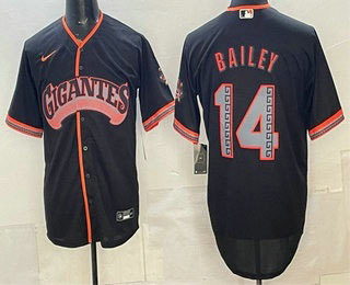 Men's San Francisco Giants 14 Patrick Bailey Black 2026 Alternate Stadium Stitched Jersey