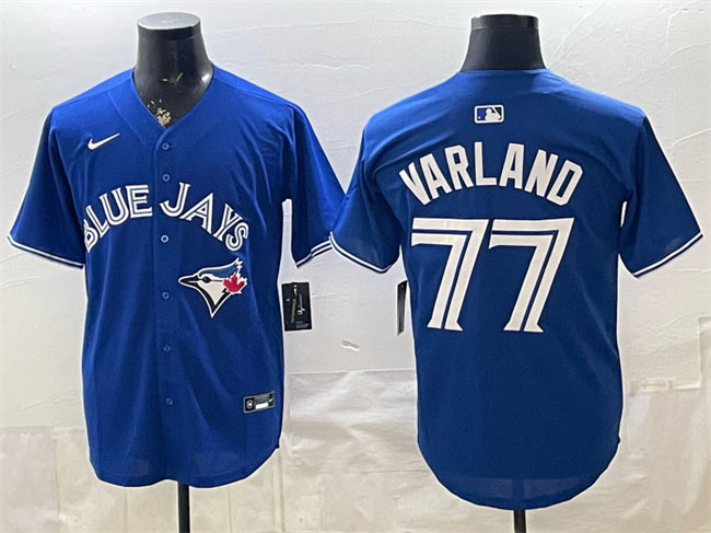 Men's Toronto Blue Jays 77 Louis Varland Royal 2025 Limited Stitched Baseball Jersey