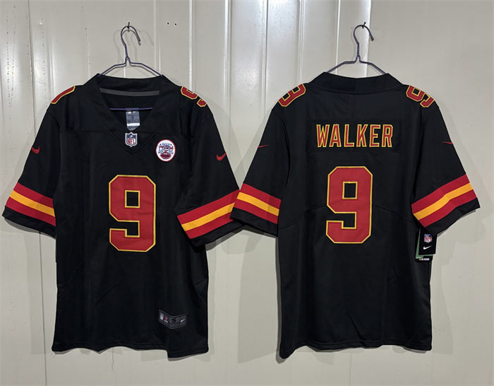 Men’s Kansas City Chiefs 9 Kenneth Walker III Black 2026 Vapor Untouchable Limited Stitched Football Jersey