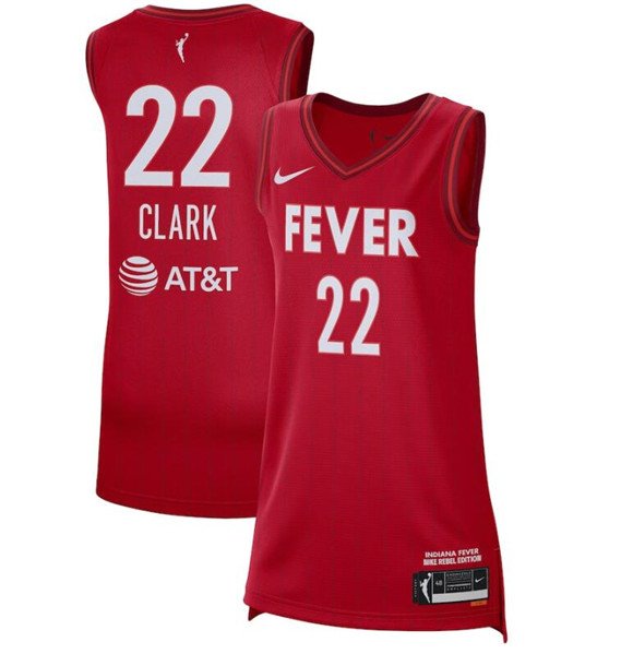 Women's Indiana Fever 22 Caitlin Clark Red 2024 WNBA Draft Rebel Edition Victory Stitched Jersey Women's Indiana Fever 22 Caitlin Clark Red 2024 WNBA Draft Rebel Edition Victory Stitched Jersey